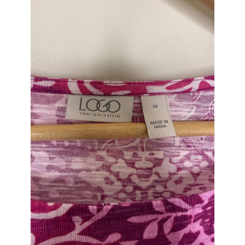 LOGO by Lori Goldstein Regular Cotton Patchwork Print Midi Dress, sz 5x #41- - Picture 4 of 5